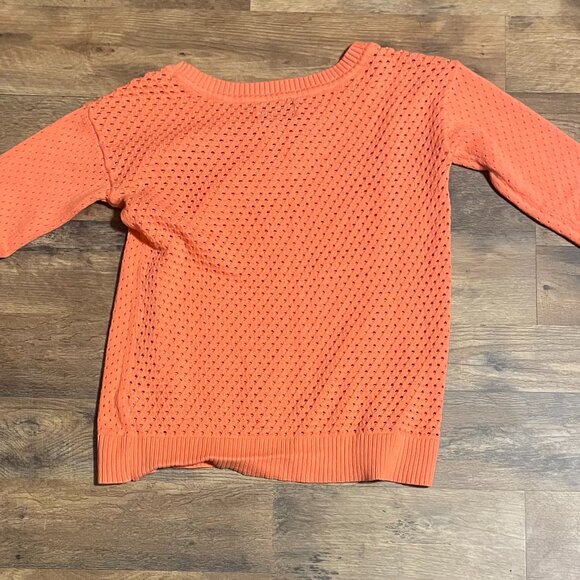 AMERICAN EAGLE Women’s Size Petite Small Coral Knit Sweater - Picture 4 of 4